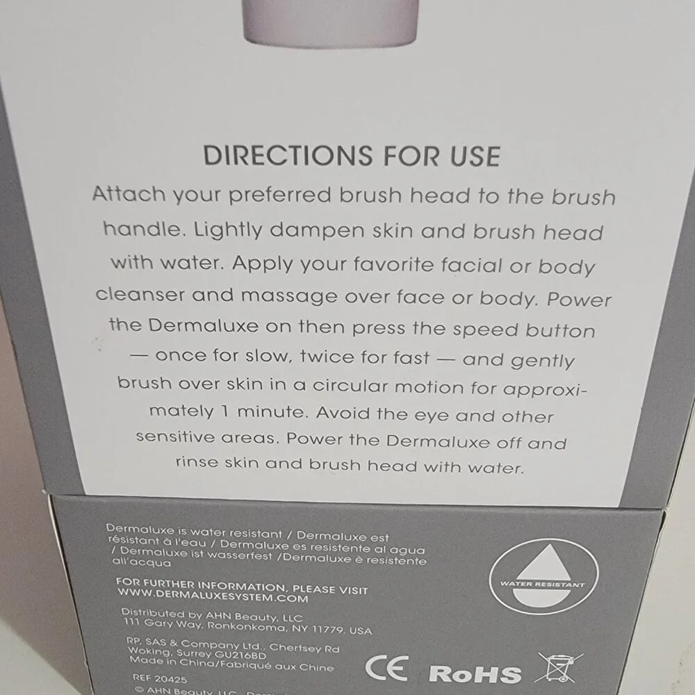 Dermaluxe Skincare Product Box - Gray and White, New in Box